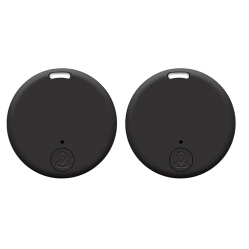 Stock Preferred - 2Pcs Bluetooth Mini GPS Location Tracker - Black-Front_Standard 