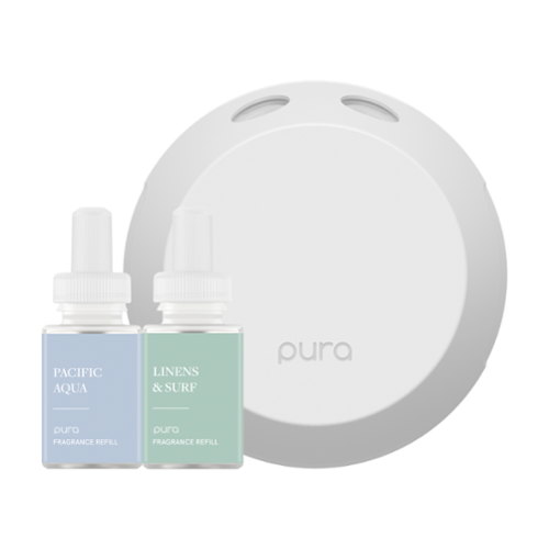 Pura - Pacific Aqua & Linens & Surf Starter Set - White
