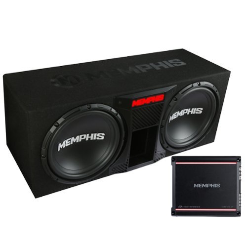 Memphis Car Audio - Memphis SRXE12DP Dual 12" SRX Vented Bass Package with SRX600.1V Amplifier - Black/Gray-Front_Standard 
