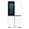 Samsung - Bespoke 23 Cu. Ft. 4-Door Flex French Door Counter Depth Refrigerator with Beverage Zone and Auto Open Door - White Glass-Front_Standard