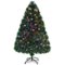 Costway - 4Ft Pre-Lit Fiber Optic PVC Christmas Tree Metal Holiday - Green-Front_Standard