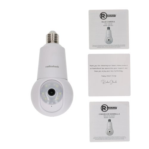 RadioShack - Bulb Camera - 3MP HD, 360° Rotation, Starlight Color Night Vision, Motion Tracking, Two-Way Audio-Front_Standard 