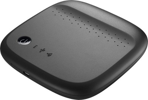  Seagate - Wireless Mobile Storage 500GB External USB Portable Hard Drive - Black