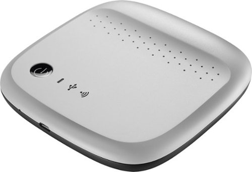 Seagate - Wireless Mobile Storage 500GB External USB Portable Hard Drive - White-Front_Standard 