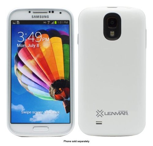 Lenmar - Halo Power Case for Samsung Galaxy S 4 Mobile Phones - White-Front_Standard 