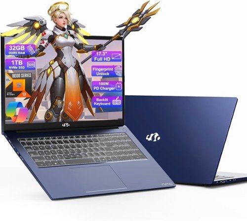 NIMO - 17.3 Gaming-Laptop AI Ryzen 9 8945HS 32GB RAM 1TB SSD USB-C 4.0 AI-Enhanced for Copilot VR Ready - Blue-Front_Standard 