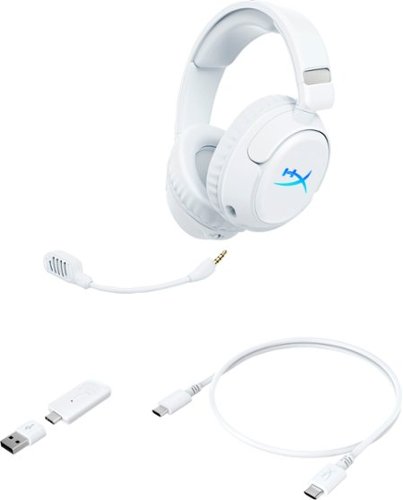 HyperX Cloud Flight 2 Wireless Gaming Headset for PC, PS5, PS4, Nintendo Switch, Mac, Mobile, and Bluetooth - White BUY IN SAUDI ARABIA