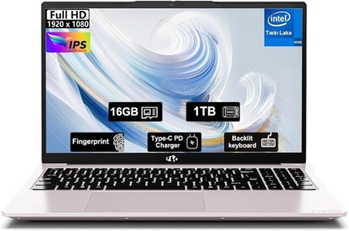 NIMO - 15.6" FHD IPS Student Laptop 16GB RAM 1TB SSD, 4 Cores 13th Gen Intel N150 3.6GHz Fingerprint Wi-Fi 6 - Rose Gold-Front_Standard 