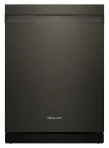Front. KitchenAid - 24" Top Control Built-In Dishwasher with Third Rack and ProDry System - Black Ore.