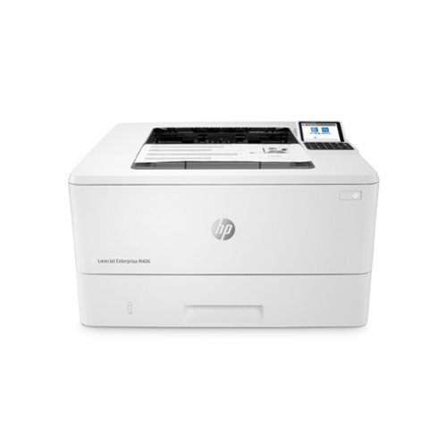 HP - LaserJet Enterprise M406dn Black-and- Laser Printer - White-Front_Standard 