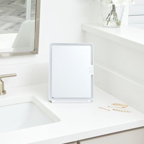 Glo-Tech Slim Travel LED Mirror - White BUY IN EUROPE