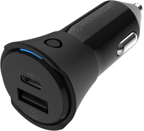 Scosche - FOUND IT 32W Dual-Port 12V Charger w/ item locator - Black