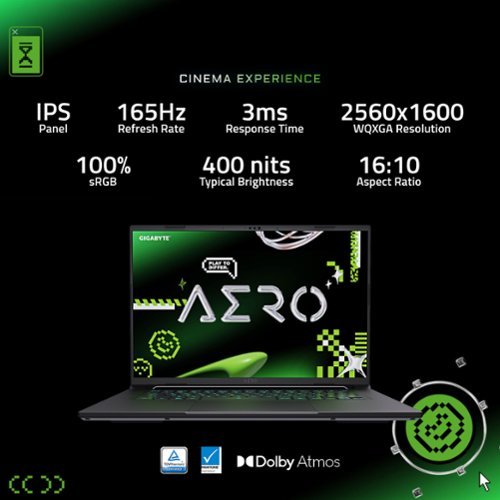 GIGABYTE AERO X16 - Copilot+ PC - 16 2560×1600 WQXGA AMD Ryzen Al 7 350 - 1TB SSD - 32GB DDR5 RAM GeForce RTX 5060 - Space Gray GLOBAL SHIPPING