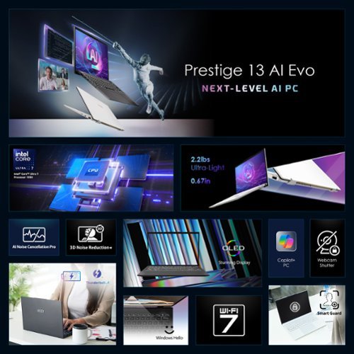MSI Prestige 13” OLED Laptop – Intel Evo Edition – Intel Core Ultra 7 – Intel ARC Graphics with 32GB Memory – 1TB SSD - Stellar Gray BUY IN MIDDLE EAST