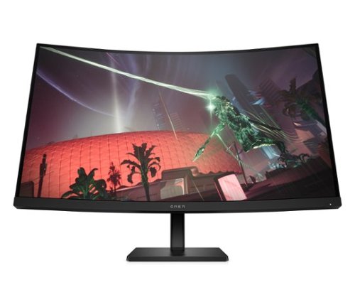 HP OMEN - 31.5" LED Curved QHD FreeSync Premium Monitor (DisplayPort, HDMI ) - Black-Front_Standard 