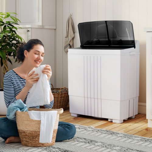 Freestanding Portable Washing Machine Washer with Built-in Drain Pump 1-Piece-Front_Standard 