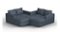 Lovesac - 7 Seats + 8 Sides Rained Chenille & Standard Foam - Vintage Blue-Front_Standard 