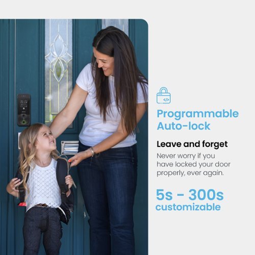 Lockly Visage Smart Lock Wi-Fi Deadbolt Facial/Keyway/Fingerprint - Matte Black BUY ONLINE
