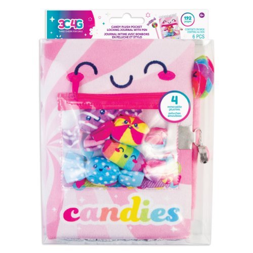 Make It Real - 3C4G: Candy Plush Pocket Locking Journal W/ Pen