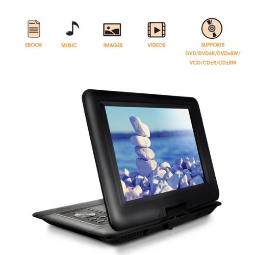 Trexonic 14.1 Inch Portable DVD Player with Swivel TFT LCD Screen