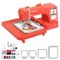 Poolin - EOC06-RE 11x7.9" Large Area Computerized Embroidery Machine 7" LCD Touchscreen with Wifi for Mothers' Day Gift - Red-Front_Standard