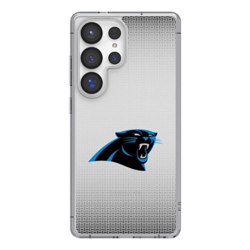 Keyscaper - NFL - Carolina Panthers Linen Logo Galaxy Clear Case - S24 - Multicolor-Front_Standard 