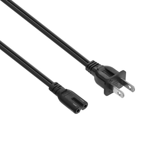 Best Buy essentials™ 6' 2-Slot Non-Polarized Power Cord - Black WHERE TO BUY