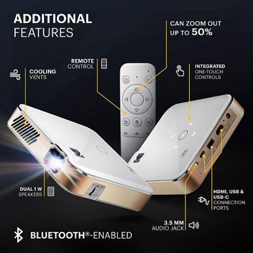 Kodak Luma 450 Portable Full HD Smart Projector, WiFi, Bluetooth, HDMI & USB Small Mini Home Theater System Up to 150” - White HOW TO BUY