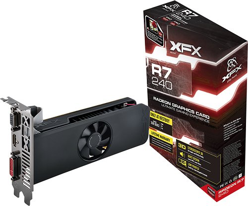  XFX - Core Edition Radeon R7 240 2GB DDR3 PCI Express Graphics Card - Black