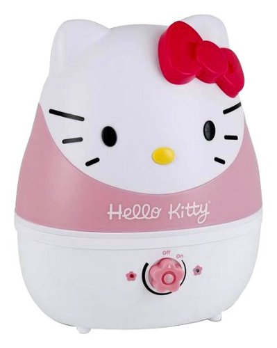CRANE - 1 Gal. Adorable Ultrasonic Cool Mist Humidifier Hello Kitty - White/Pink-Front_Standard 