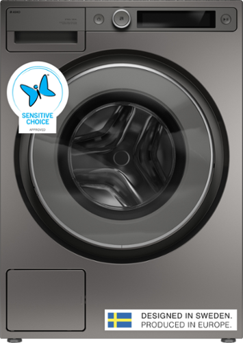 Asko - 2.8 Cu.Ft. High-Efficiency Front Load Washer, Auto Dose, Steel Seal, 24.3 lb capacity, 1400 RPM max spin, Stackable - Titanium