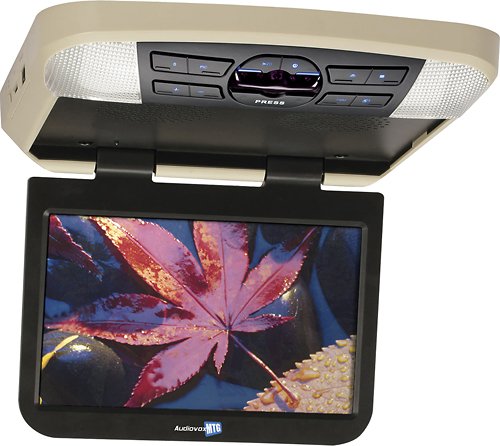  Audiovox - 10&quot; LED-LCD Vehicle Monitor with DVD Player - Black