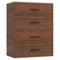 Gymax - Stackable 2-Drawer Dresser Multi-Purpose Wooden Storage Cube Dresser - Walnut-Front_Standard