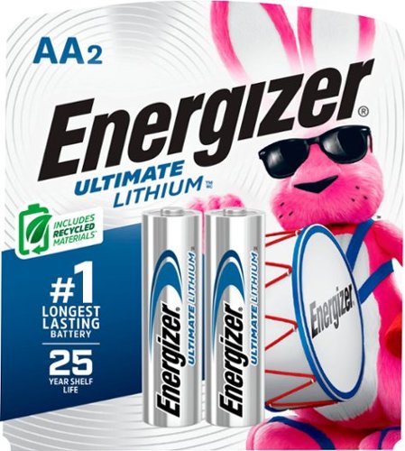 Energizer - Ultimate Lithium AA Batteries (2 Pack), Double A Batteries