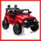Qeetex - 24V Kids Electric Ride-on Car 2-Seater, Off-Road Vehicle with Music,LED Lights, for Best Kids Gift - Red-Front_Standard