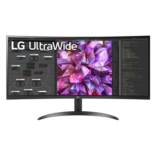 LG - 34" IPS LED Curved QHD with HDR (HDMI, DisplayPort)-Front_Standard 