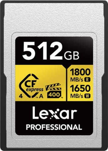 Lexar - 512GB  GOLD CFexpress 4.0 Type A Memory Card, for Photographers, Videographers, Up to 1800/1650 MB/s, VPG 400