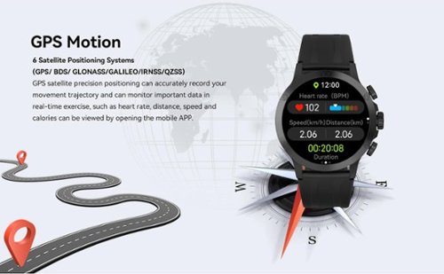 IMIKI Xplorer Pro GPS Smartwatch, 6 Satellite Positioning, Stainless Steel Body, 1ATM Waterproof, 450mAh, 1.6 AMOLED Display - Black WHERE TO BUY