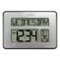 La Crosse Technology - Atomic Full Calendar Digital Clock with Extra Large Digits, Silver - Silver/Black-Front_Standard