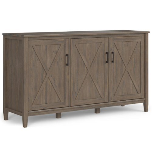 Simpli Home - Ela Wide Storage Cabinet - Smoky Brown-Front_Standard 