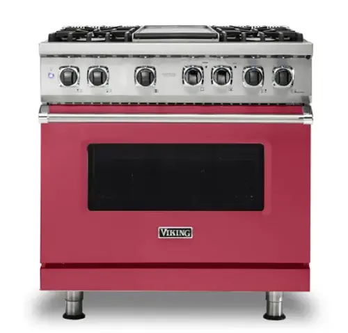 Front. Viking - 36-Inch Dual Fuel Freestanding Range - Valentine.