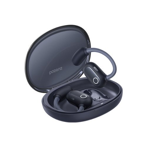 Baseus - Open Ear Headphones True Wireless Earbuds Bluetooth 5.3 Sport Earphones - Black-Front_Standard 
