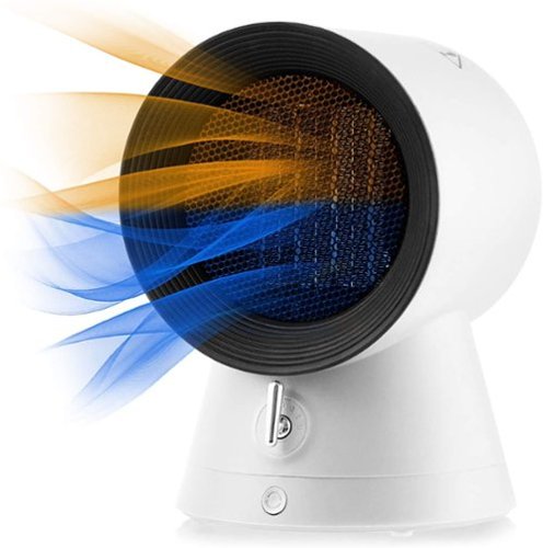 Costway - 1500W Portable Space Heater Electric Desktop Heating Fan PTC Ceramic - White-Front_Standard 