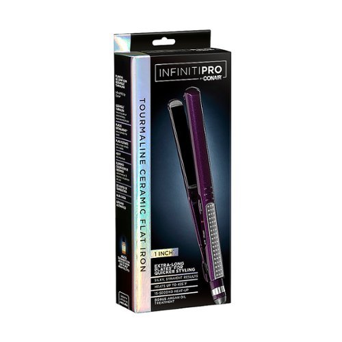 Conair InfinitiPRO 1 Ceramic Flat Iron - Black WORLDWIDE DELIVERY