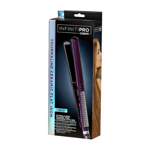 Conair InfinitiPRO 1 Ceramic Flat Iron - Black GLOBAL SHIPPING
