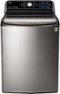 LG - 5.7 Cu. Ft. 14-Cycle High-Efficiency Top-Loading Washer with Steam - Graphite Steel-Front_Standard