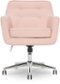 Serta - Workspace 5-Pointed Star Mesh Linen Fabric Chair - Blush Pink-Front_Standard