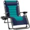 Best Choice Products - Oversized Padded Zero Gravity Chair, Folding Outdoor Patio Recliner w/ Side Tray - Navy/Teal-Front_Standard