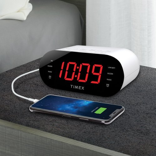 UNIFEX BT-102 クォーツベルタイマー Timex Alarm Clock Radio with FM Radio and USB Charger (T232W