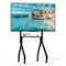 Costway - Mobile TV Stand Rolling TV Cart for Most 43"-100" Flat/Curved Screens up to 110 lbs - Black-Front_Standard